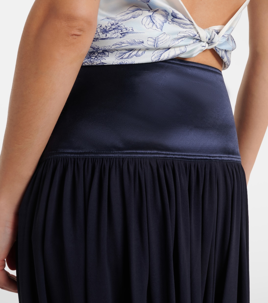 Falda midi asimétrica drapeada | Ferragamo