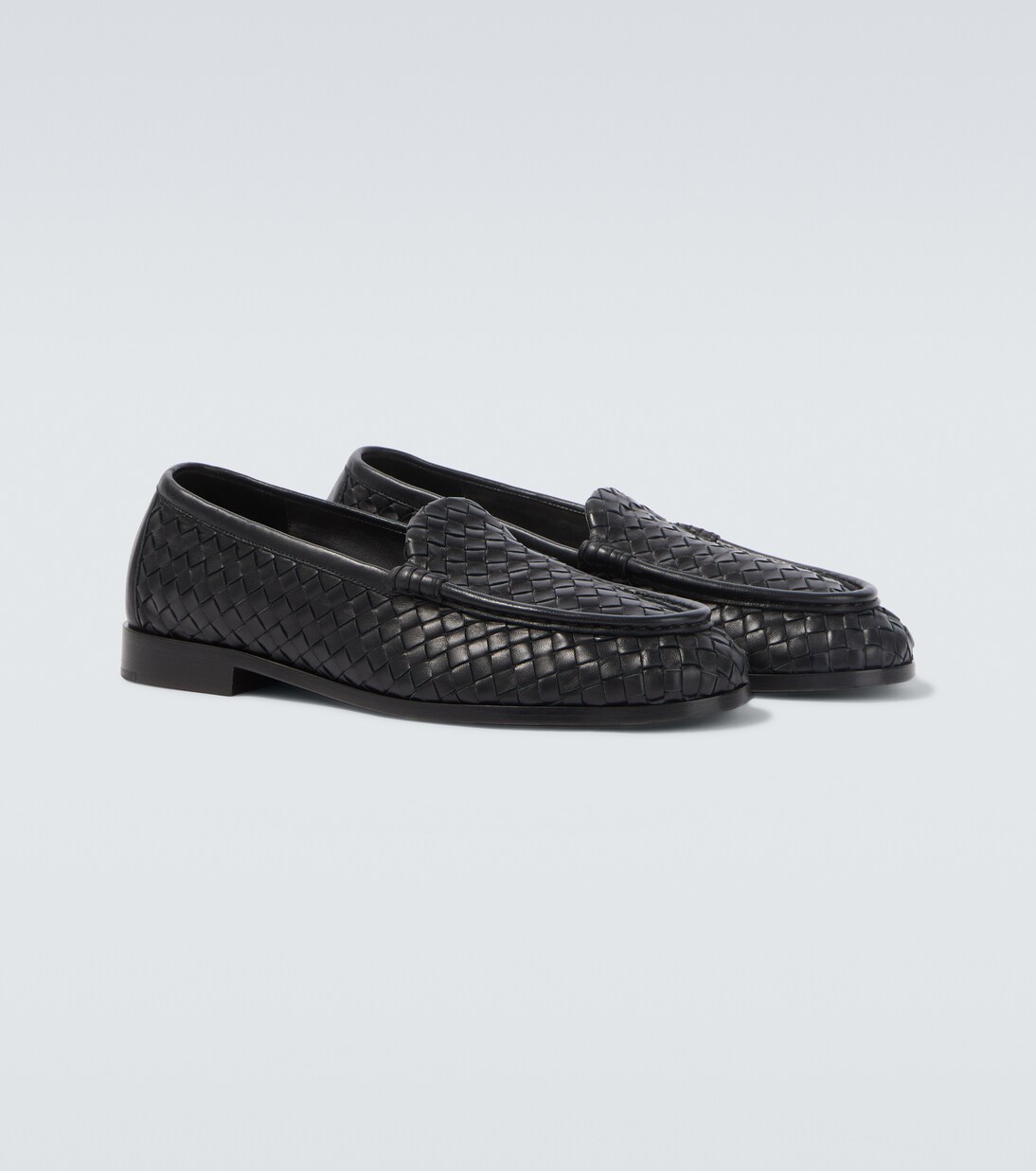 Silenzio Intrecciato leather loafers | Bottega Veneta