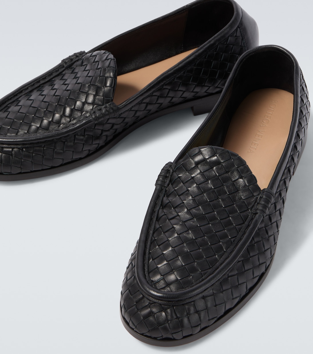 Silenzio Intrecciato leather loafers | Bottega Veneta