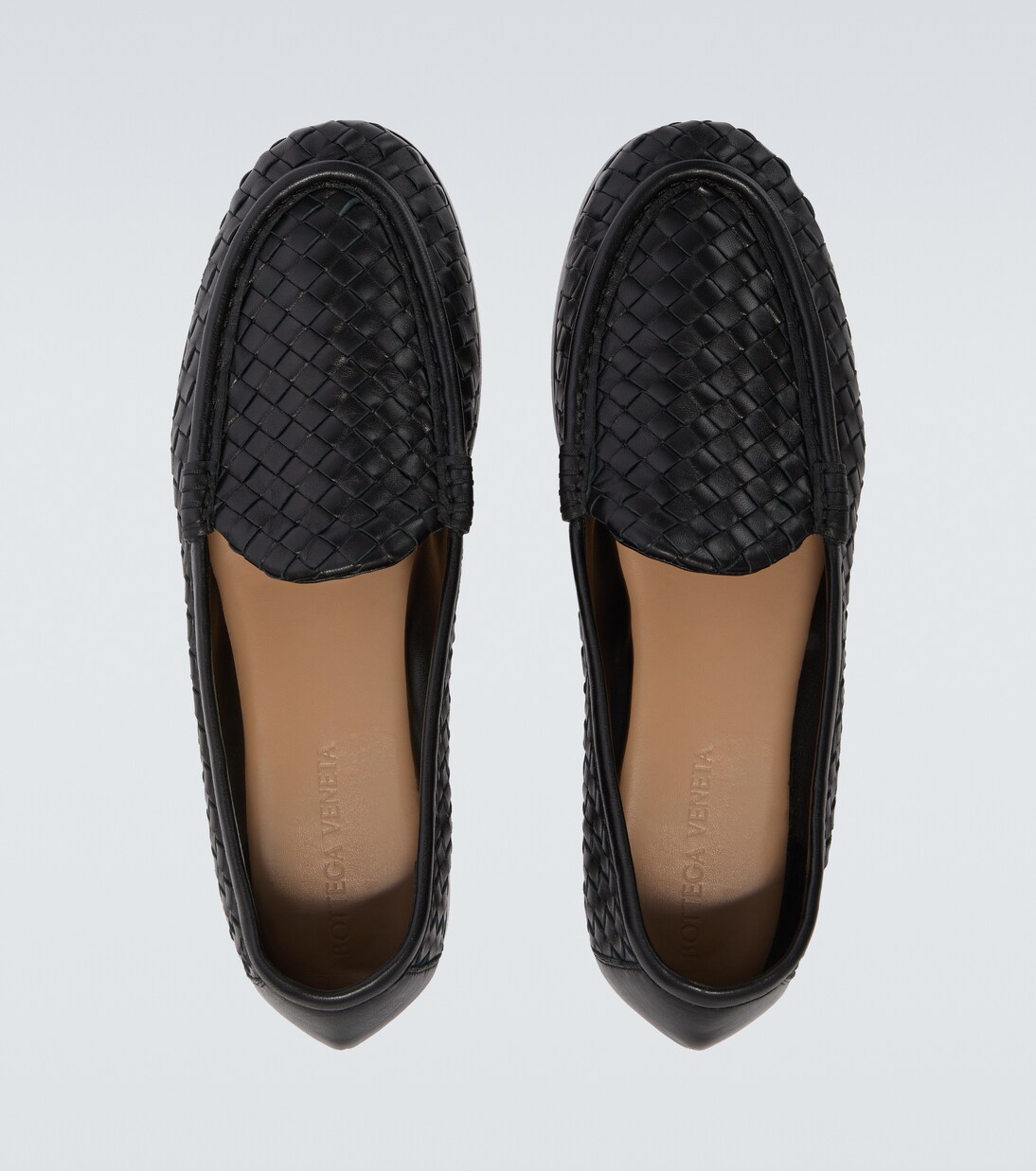 Silenzio Intrecciato leather loafers | Bottega Veneta