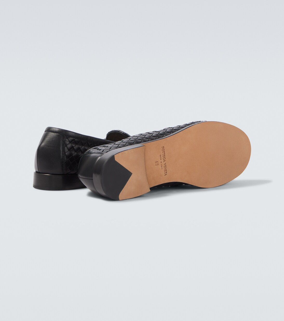 Silenzio Intrecciato leather loafers | Bottega Veneta