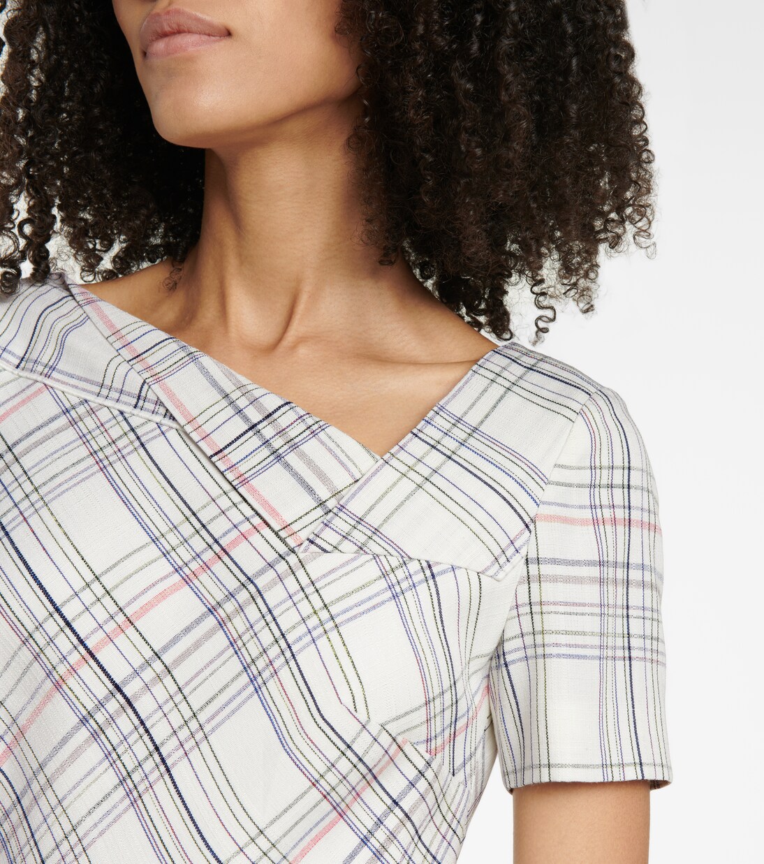 Robe midi Darland à carreaux | Roland Mouret