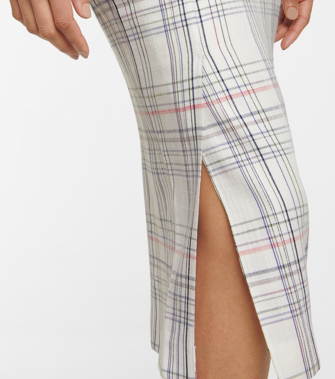 Robe midi Darland à carreaux | Roland Mouret