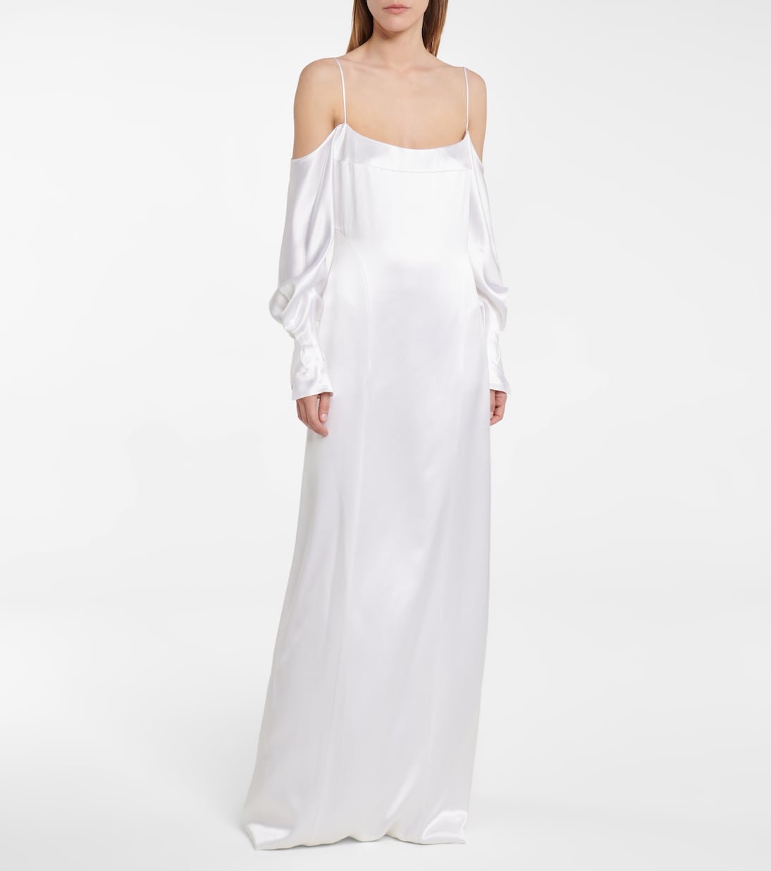 Bridal Robe Valencia aus Seidensatin | Galvan