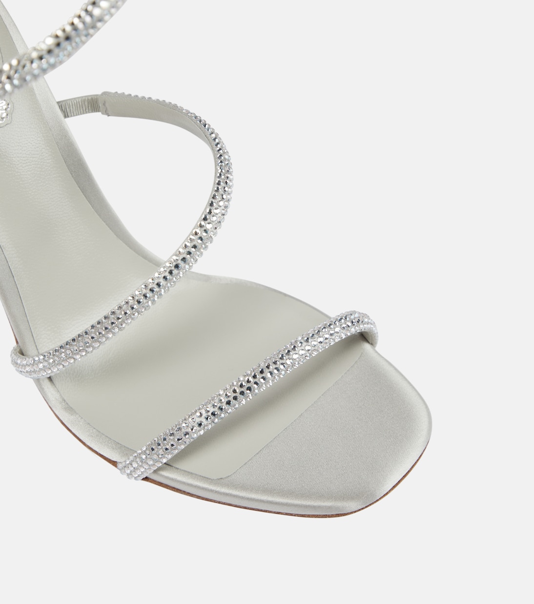 Verzierte Sandalen Cleo aus Satin | Rene Caovilla