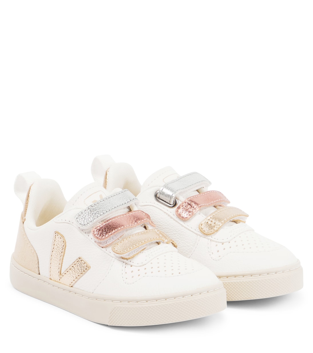 V-10 leather and suede sneakers | Veja Kids
