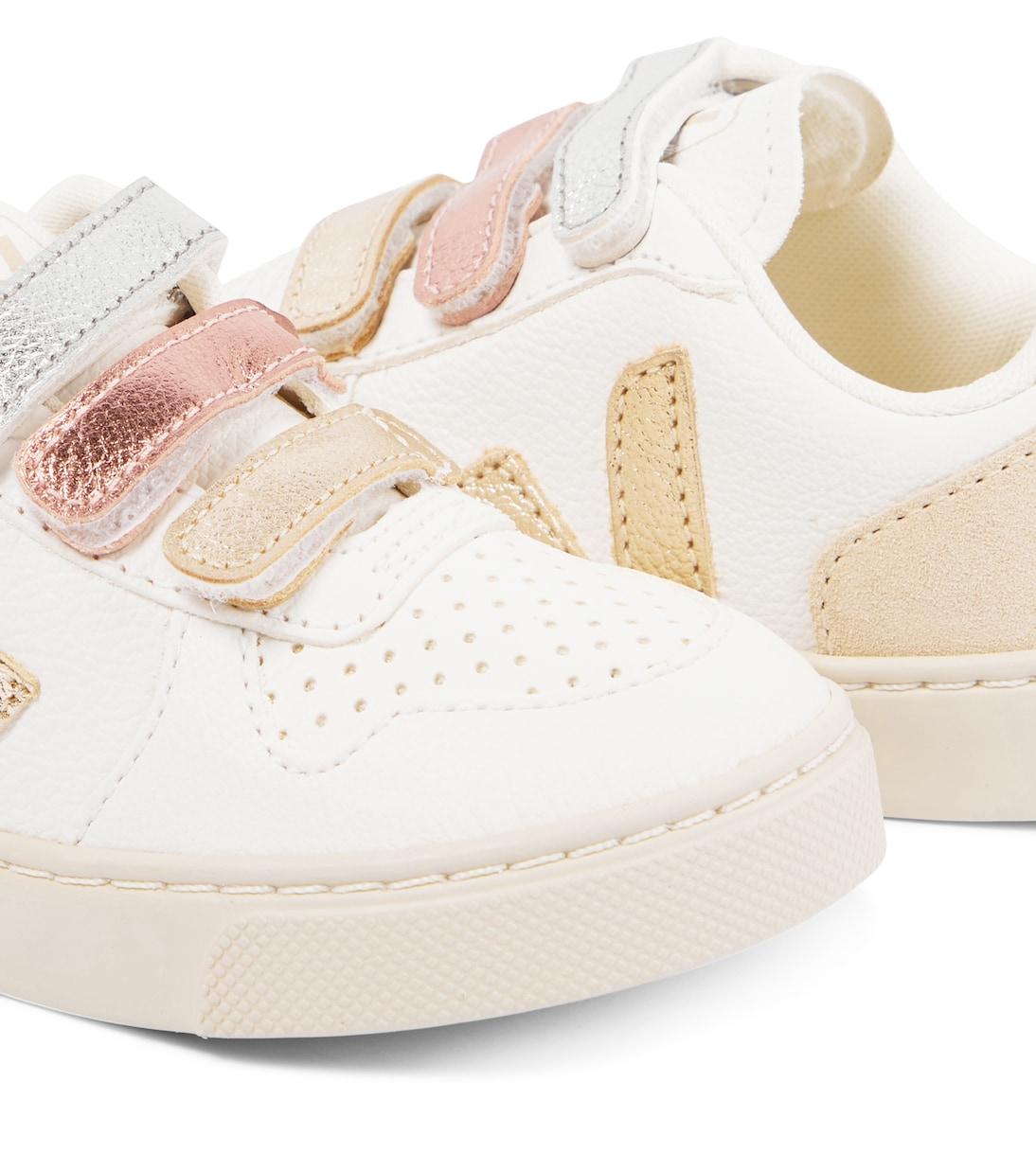 V-10 leather and suede sneakers | Veja Kids