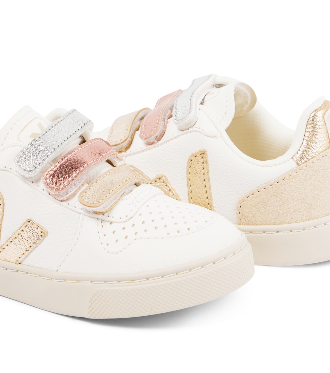 V-10 leather and suede sneakers | Veja Kids