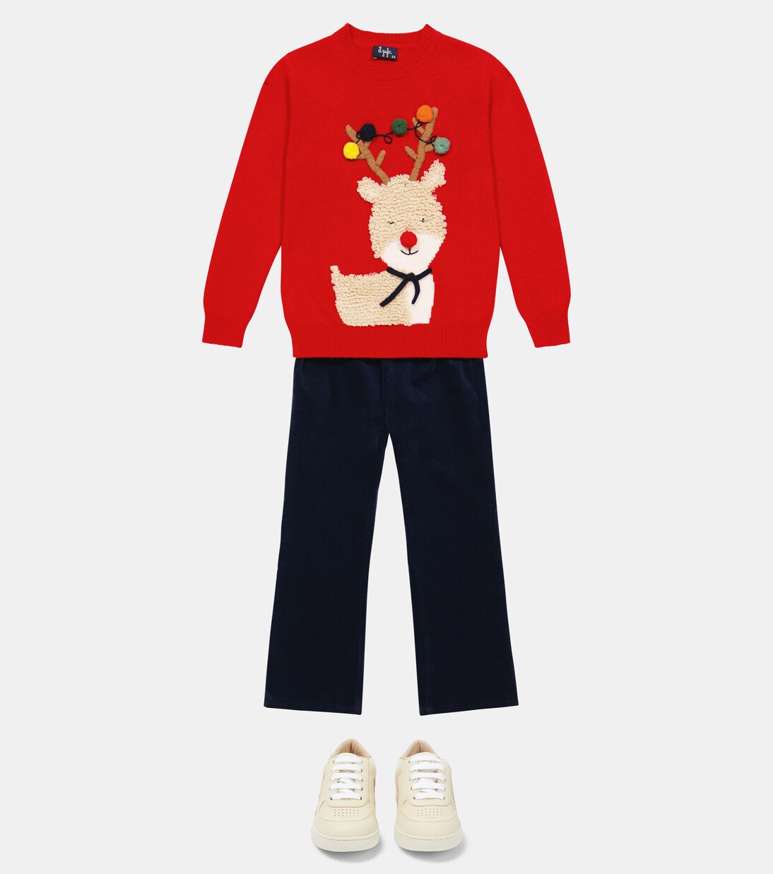 Embroidered virgin wool sweater | Il Gufo