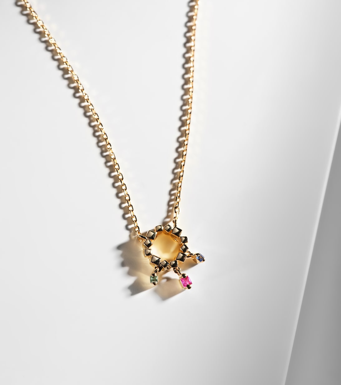 18kt gold necklace with sapphires | Suzanne Kalan