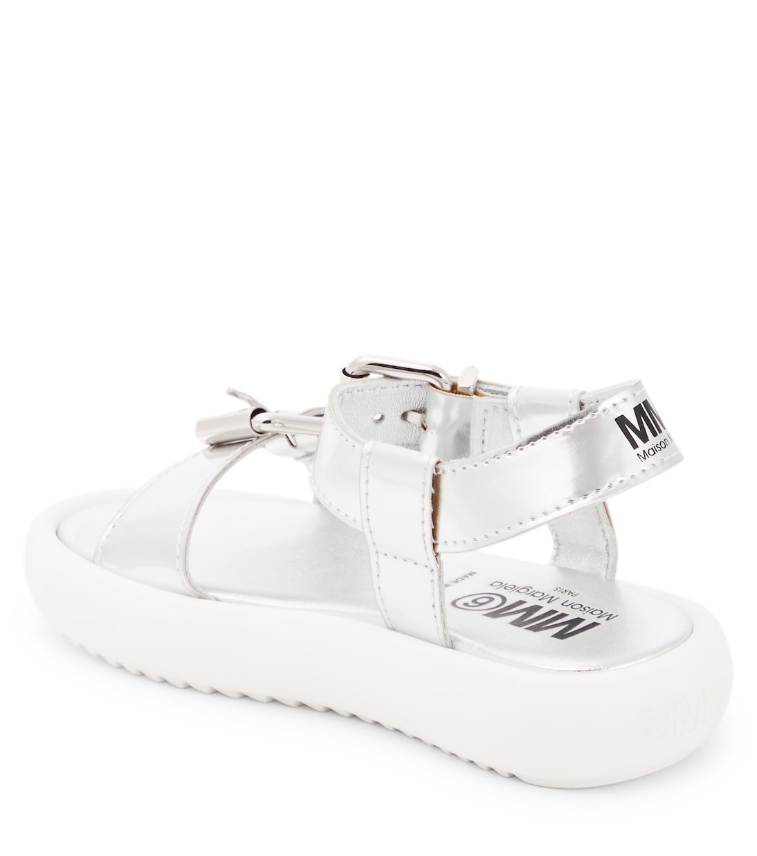 Leather metallic sandals | MM6 Maison Margiela Kids