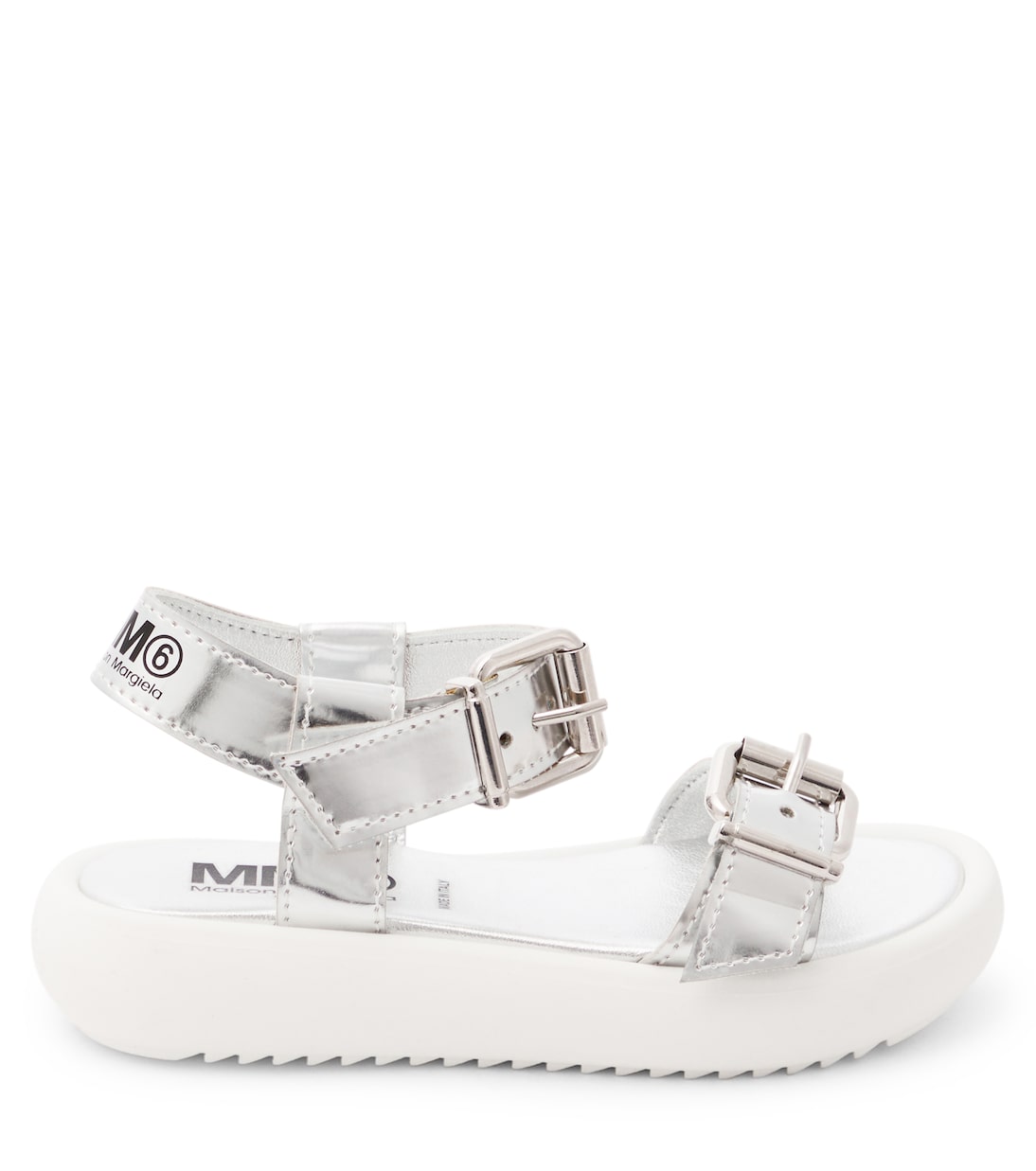 Leather metallic sandals | MM6 Maison Margiela Kids