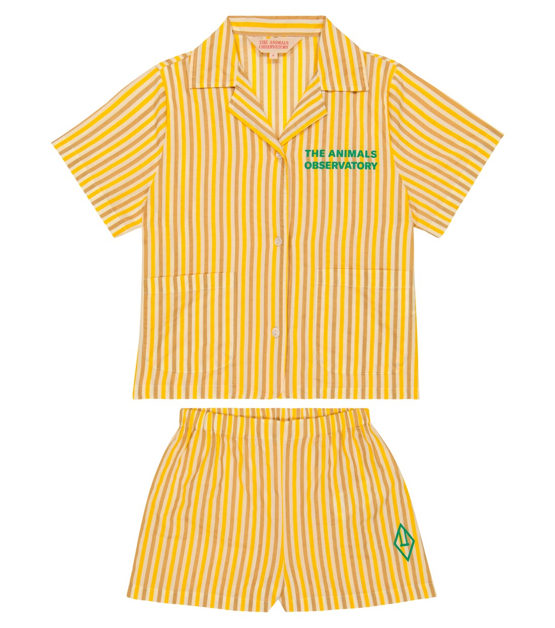 Magpie striped cotton pajamas | The Animals Observatory