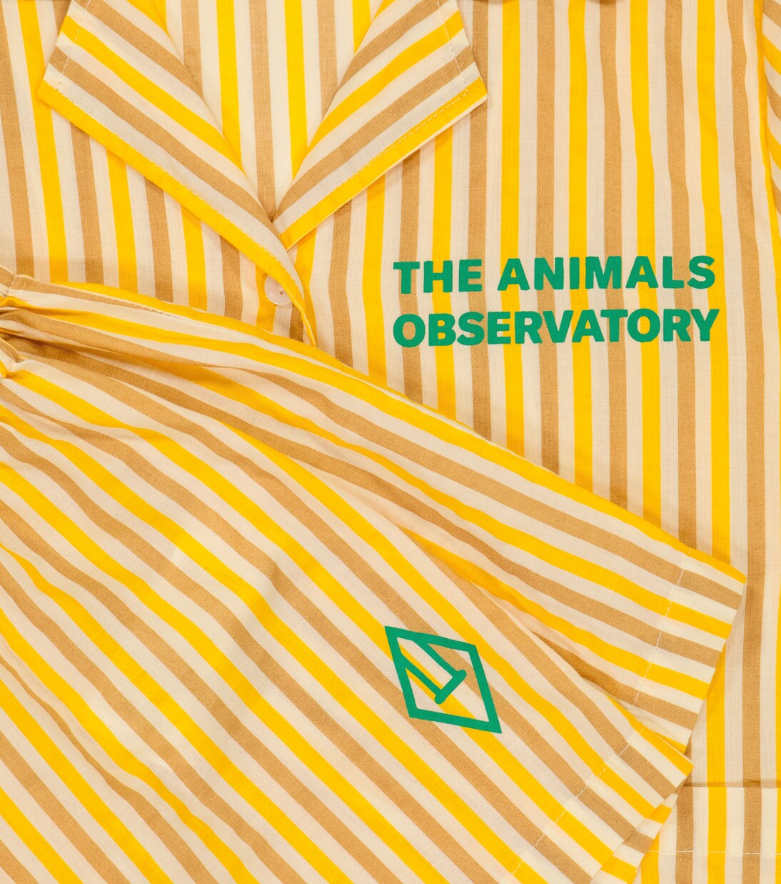 Magpie striped cotton pajamas | The Animals Observatory