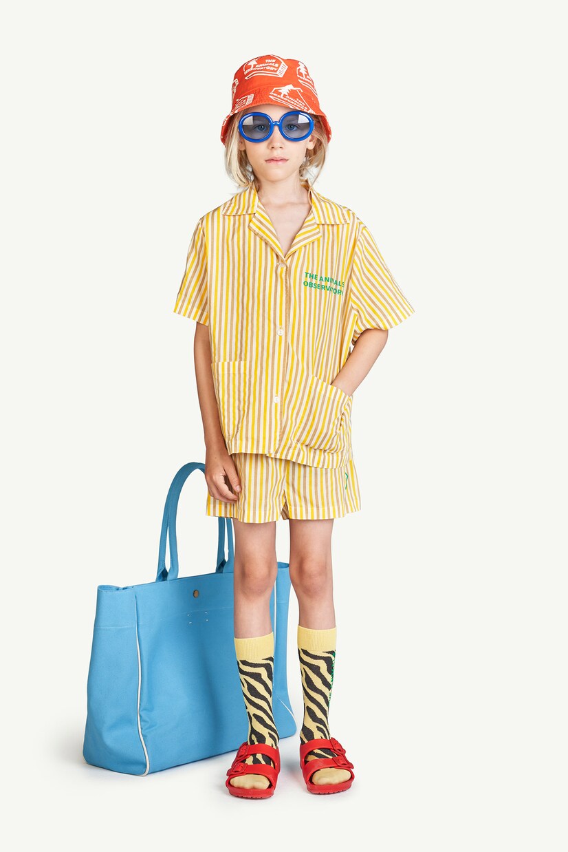 Magpie striped cotton pajamas | The Animals Observatory