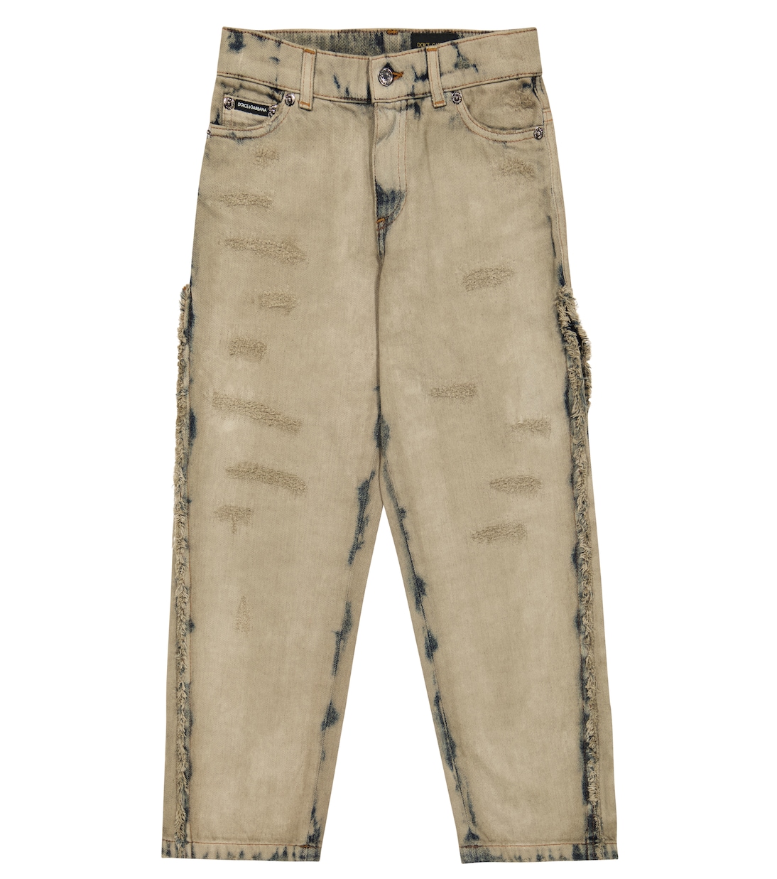 Distressed straight-leg jeans | Dolce&Gabbana Kids