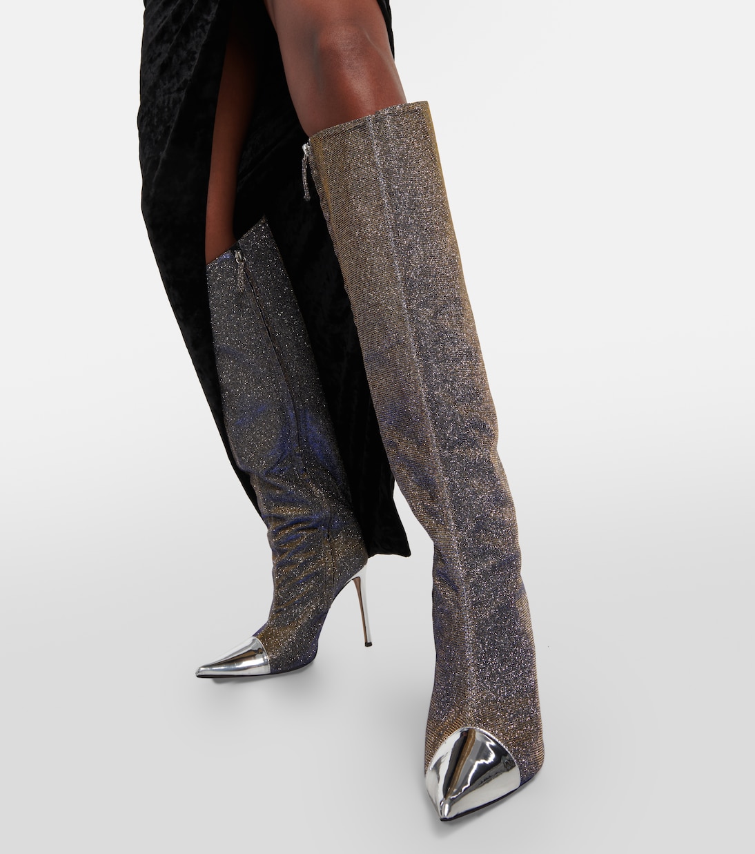 Stivali al ginocchio metallizzati | Alexandre Vauthier