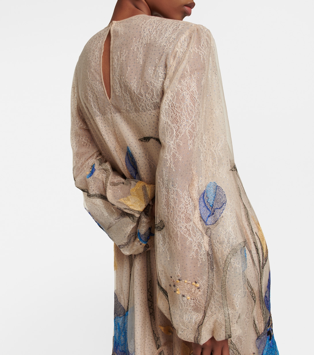 Yesenia embroidered tulle and lace gown | Costarellos