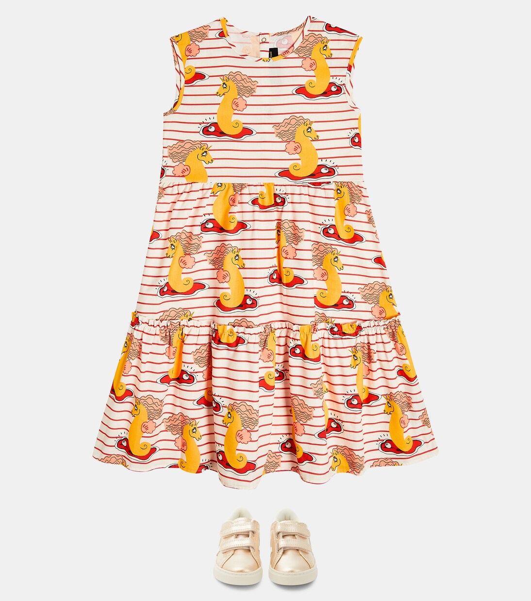 Printed cotton dress | Mini Rodini