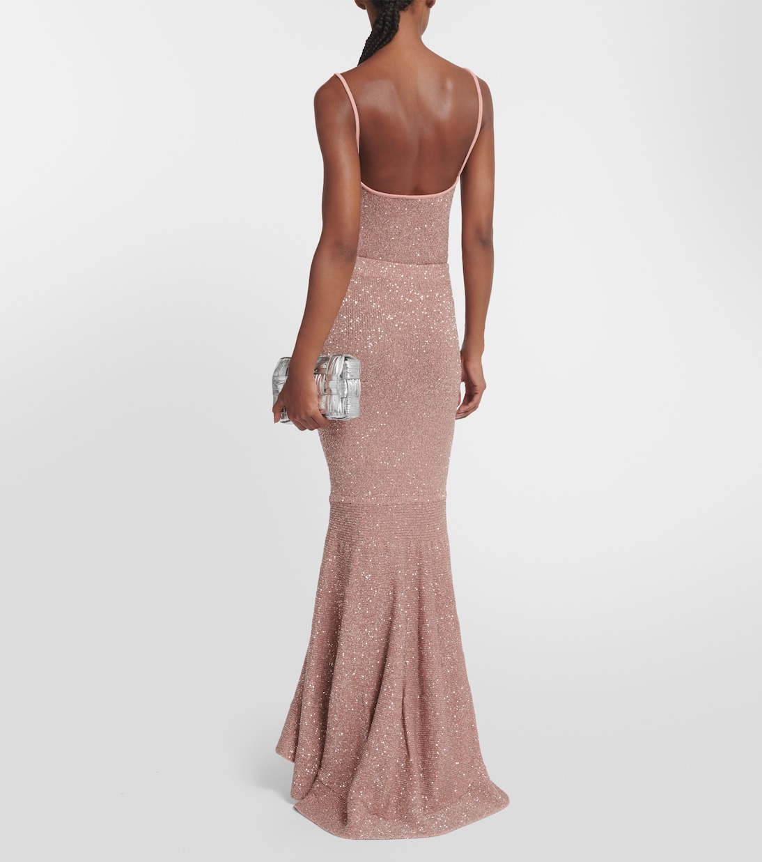 Falda larga Kasou de punto metalizado | Altuzarra