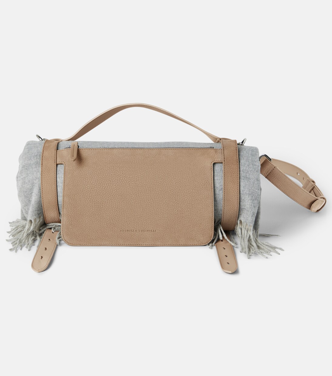 Leather blanket holder | Brunello Cucinelli