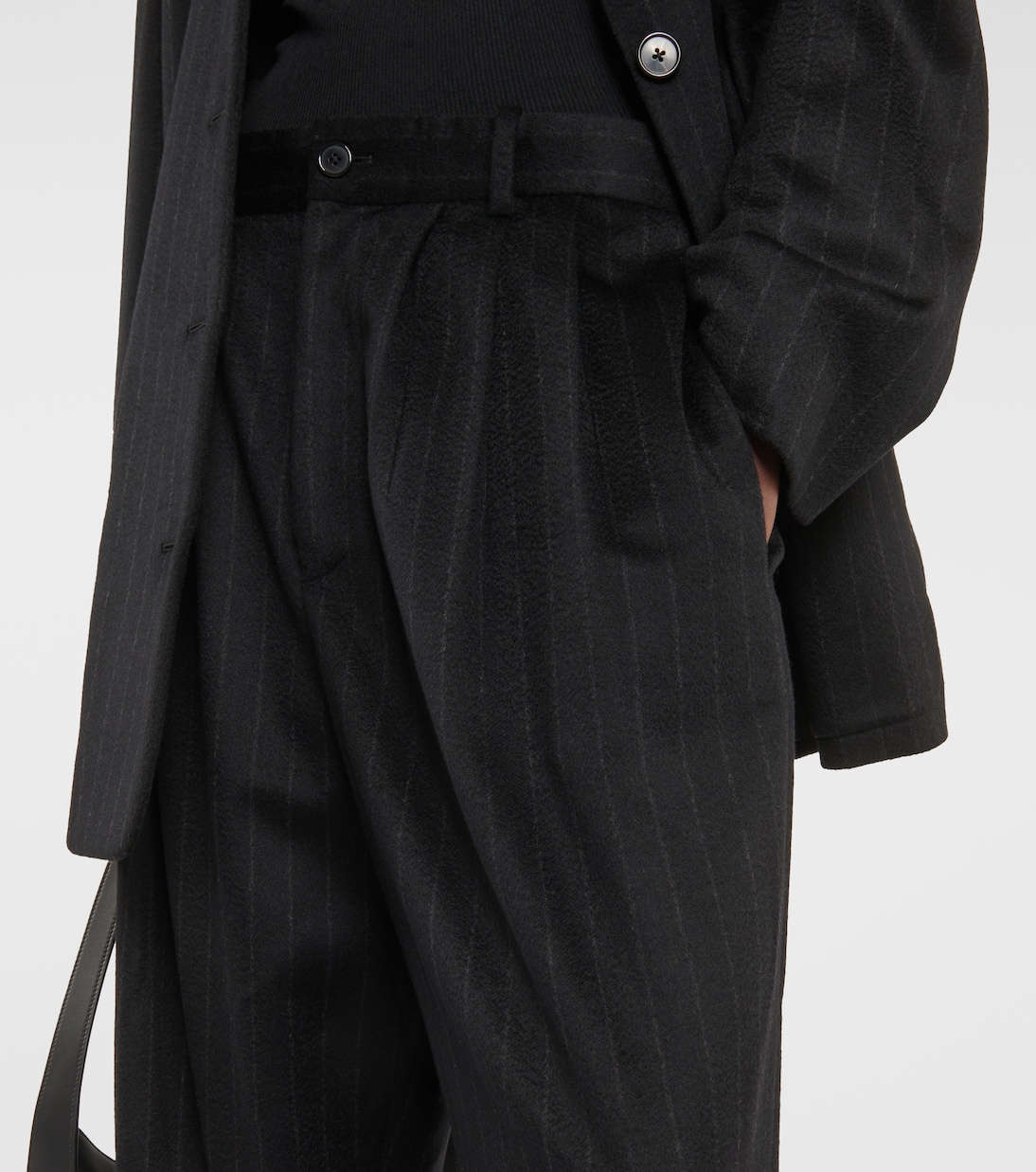 Rufos pinstripe cashmere wide-leg pants | The Row