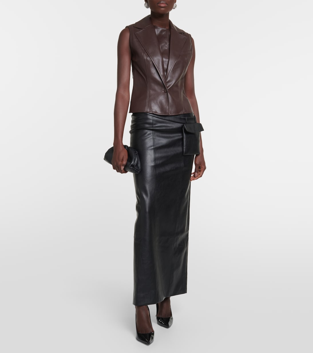 Atyri coated midi skirt | Aya Muse