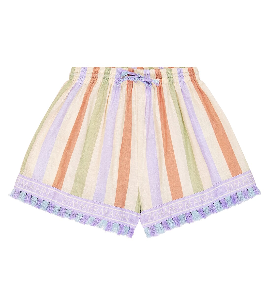August striped cotton shorts | Zimmermann Kids
