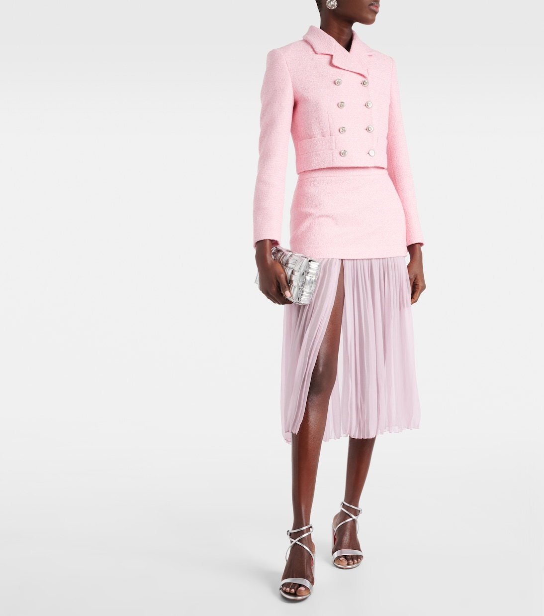 Choca Girl 70 metallic leather sandals | Christian Louboutin