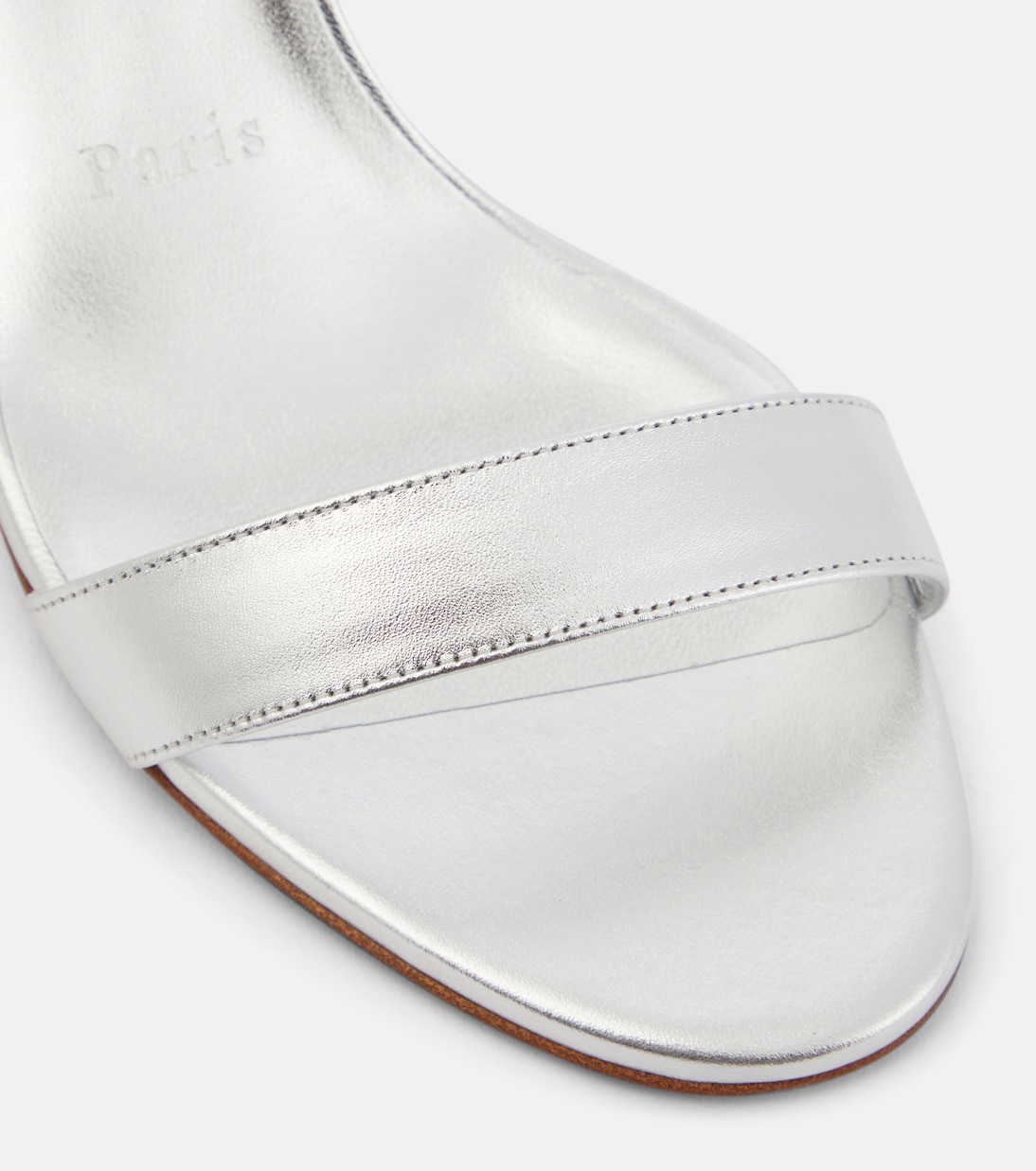 Choca Girl 70 metallic leather sandals | Christian Louboutin