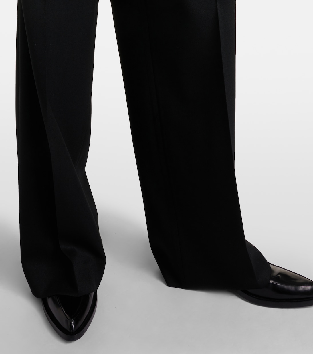 Weite High-Rise-Hose aus Wolle | Ami Paris