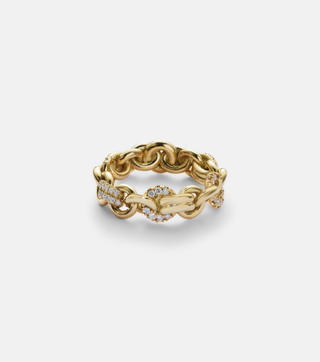 Fused Serpens Medium 18kt gold ring with diamonds | Spinelli Kilcollin