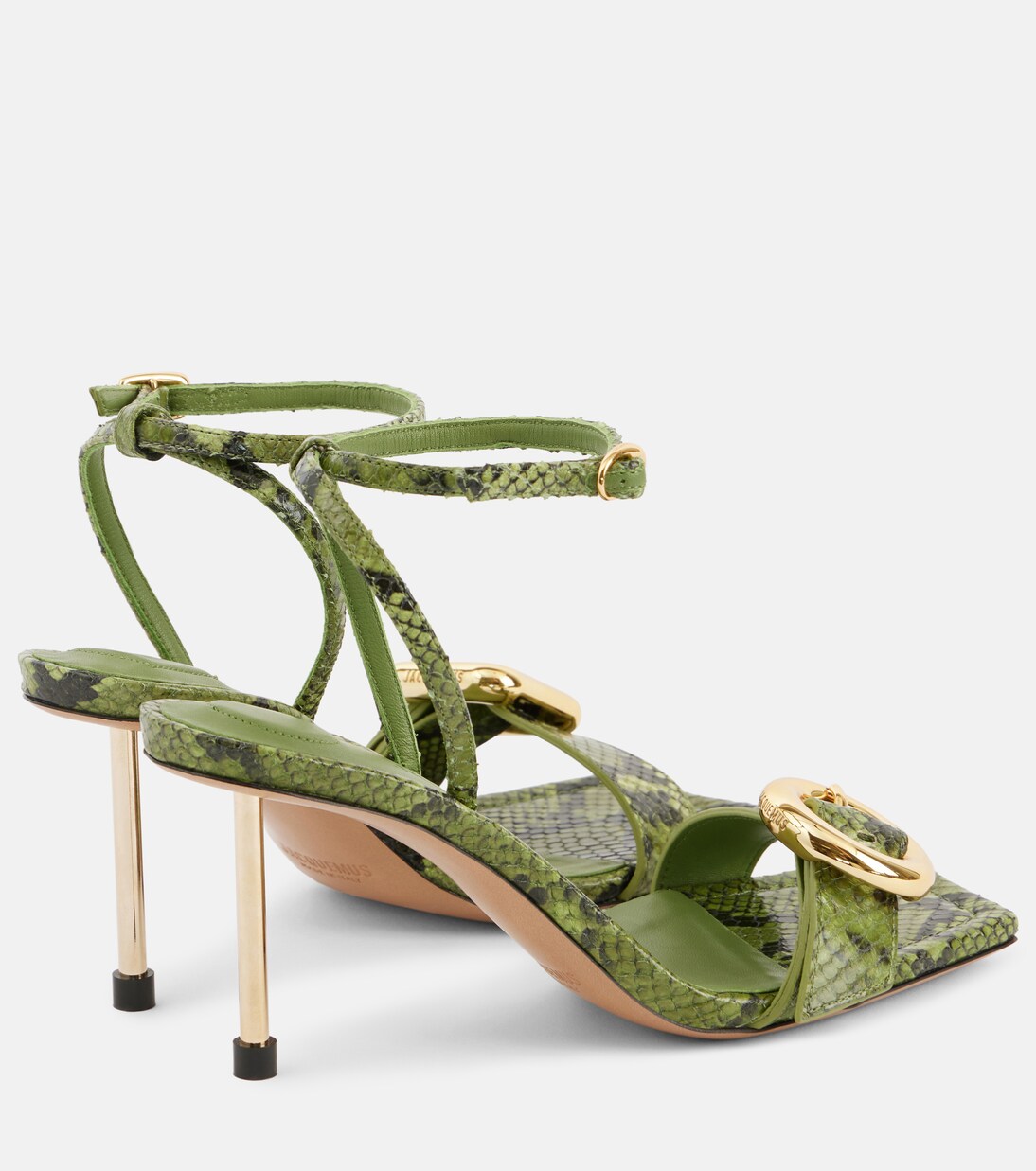 صندل من الجلد بنقشة جلد الثعبان Les Sandales Regalo  | Jacquemus