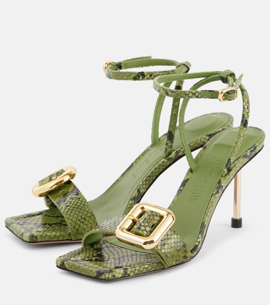 صندل من الجلد بنقشة جلد الثعبان Les Sandales Regalo  | Jacquemus