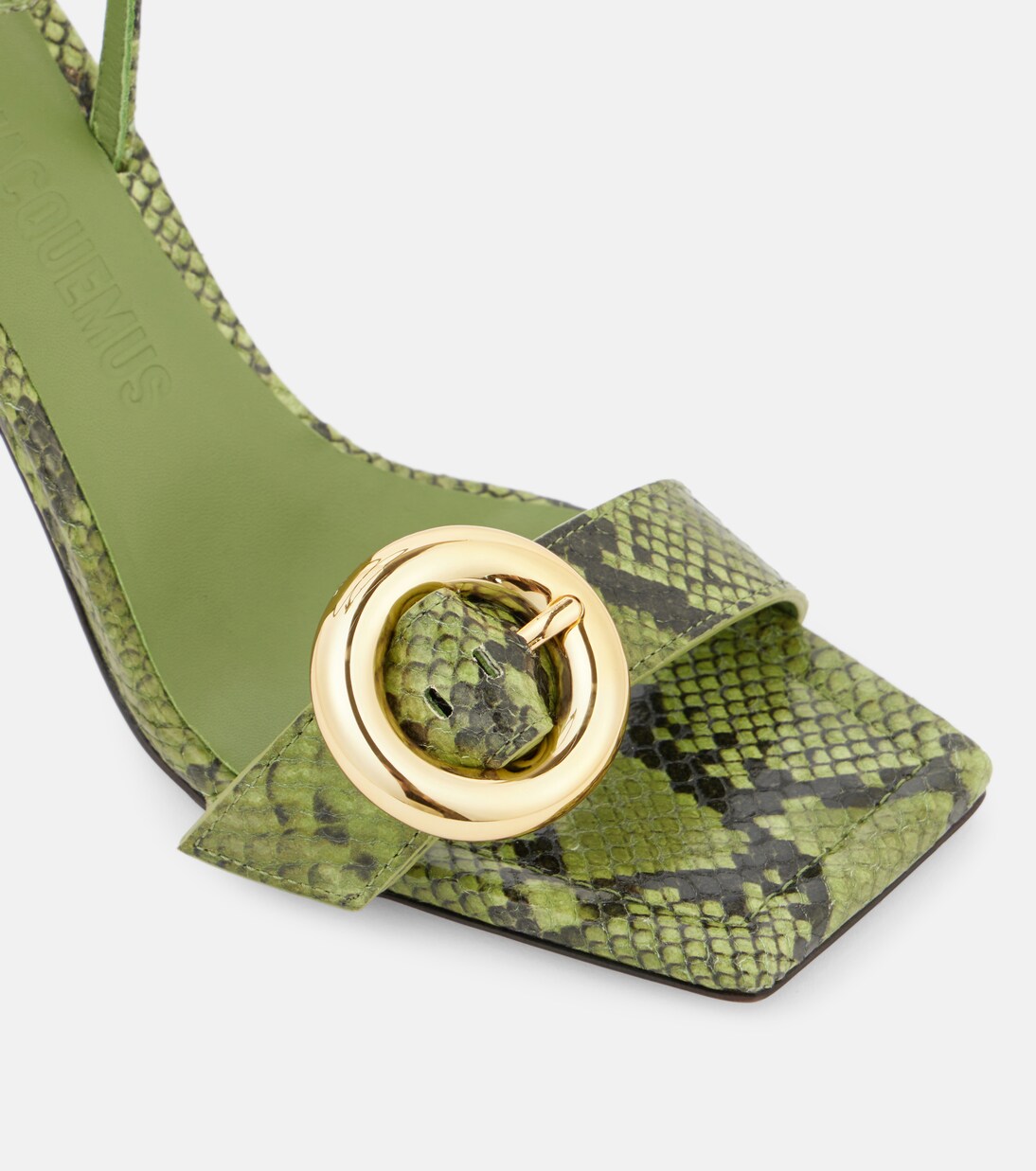 صندل من الجلد بنقشة جلد الثعبان Les Sandales Regalo  | Jacquemus