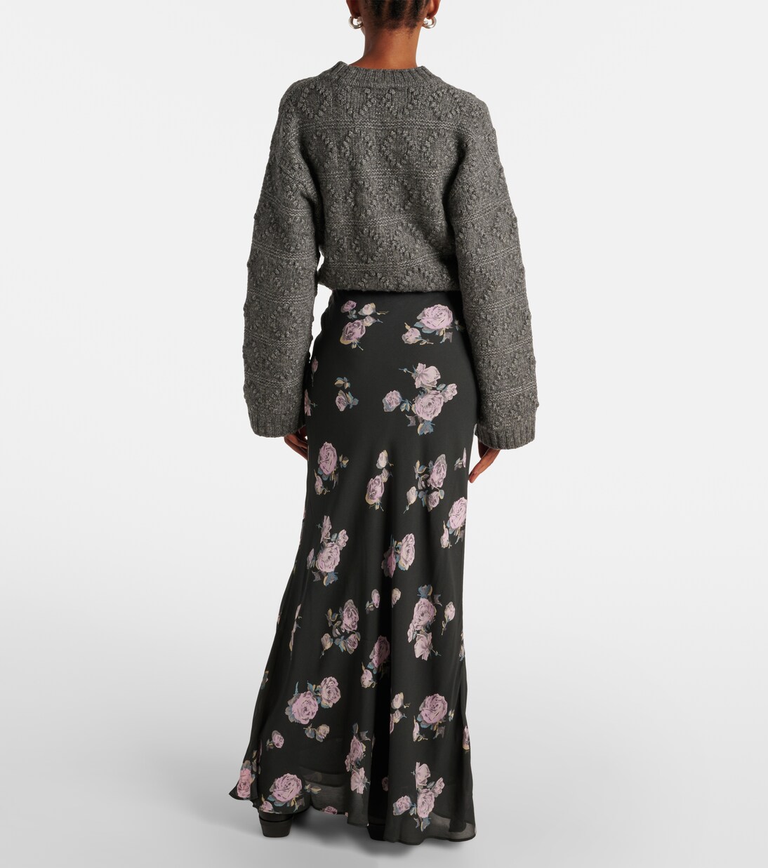 Bedruckter Maxirock aus Crêpe | Ganni