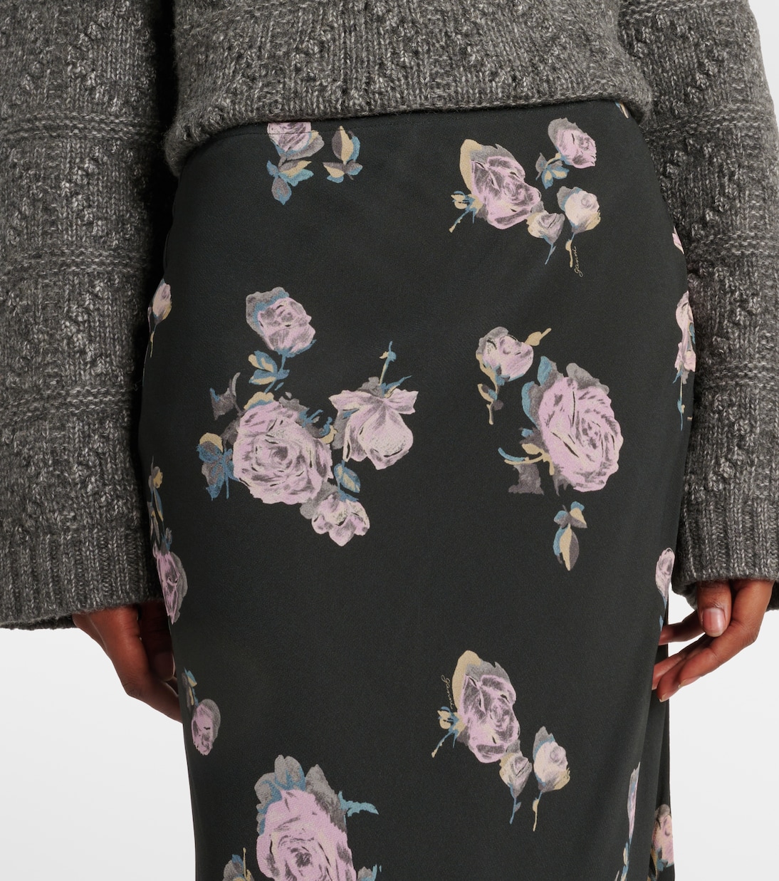 Bedruckter Maxirock aus Crêpe | Ganni