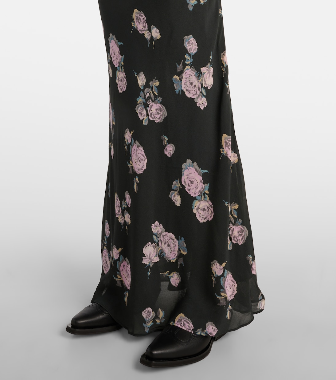 Bedruckter Maxirock aus Crêpe | Ganni