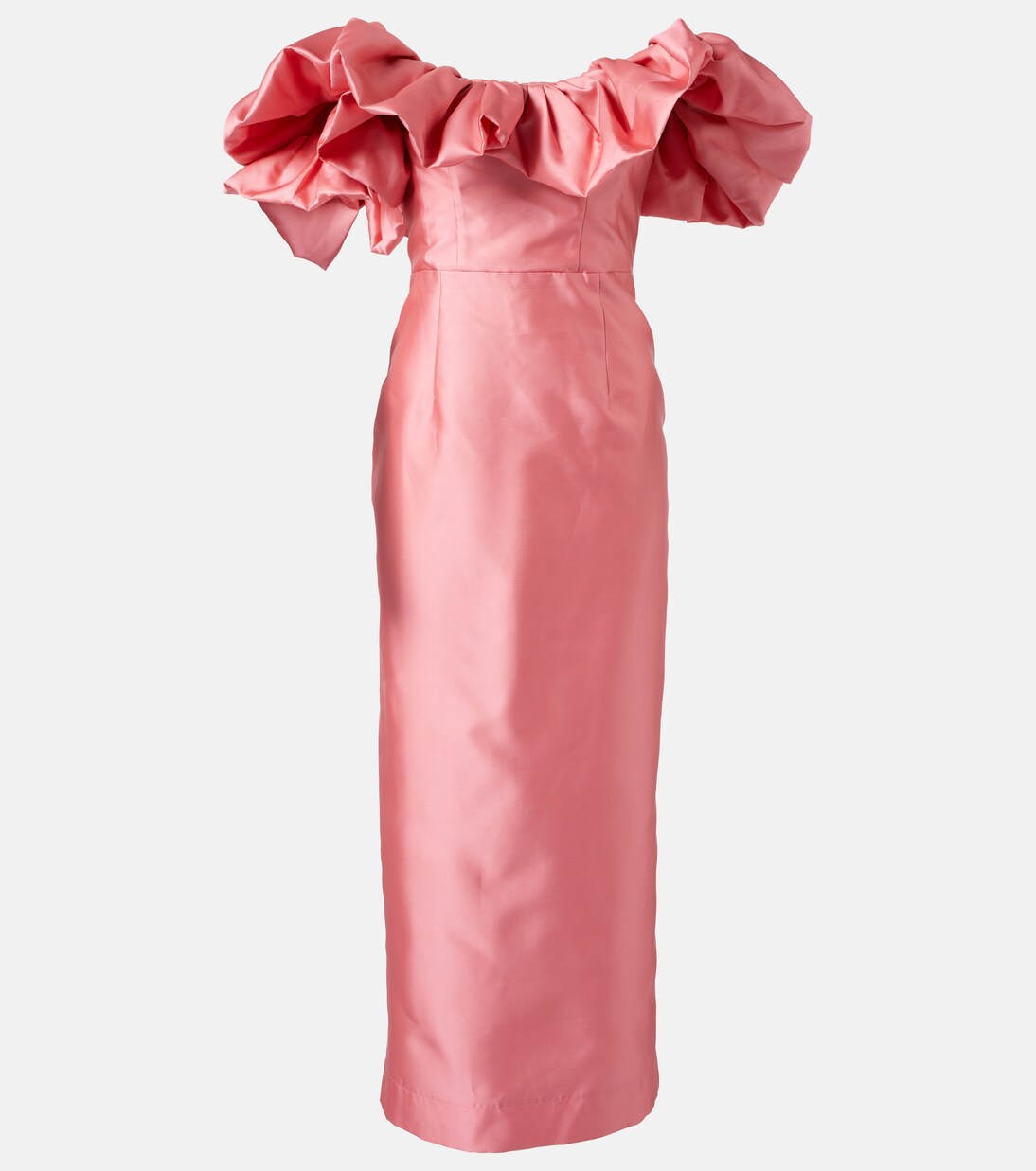 Robe longue à encolure bardot | Alémais