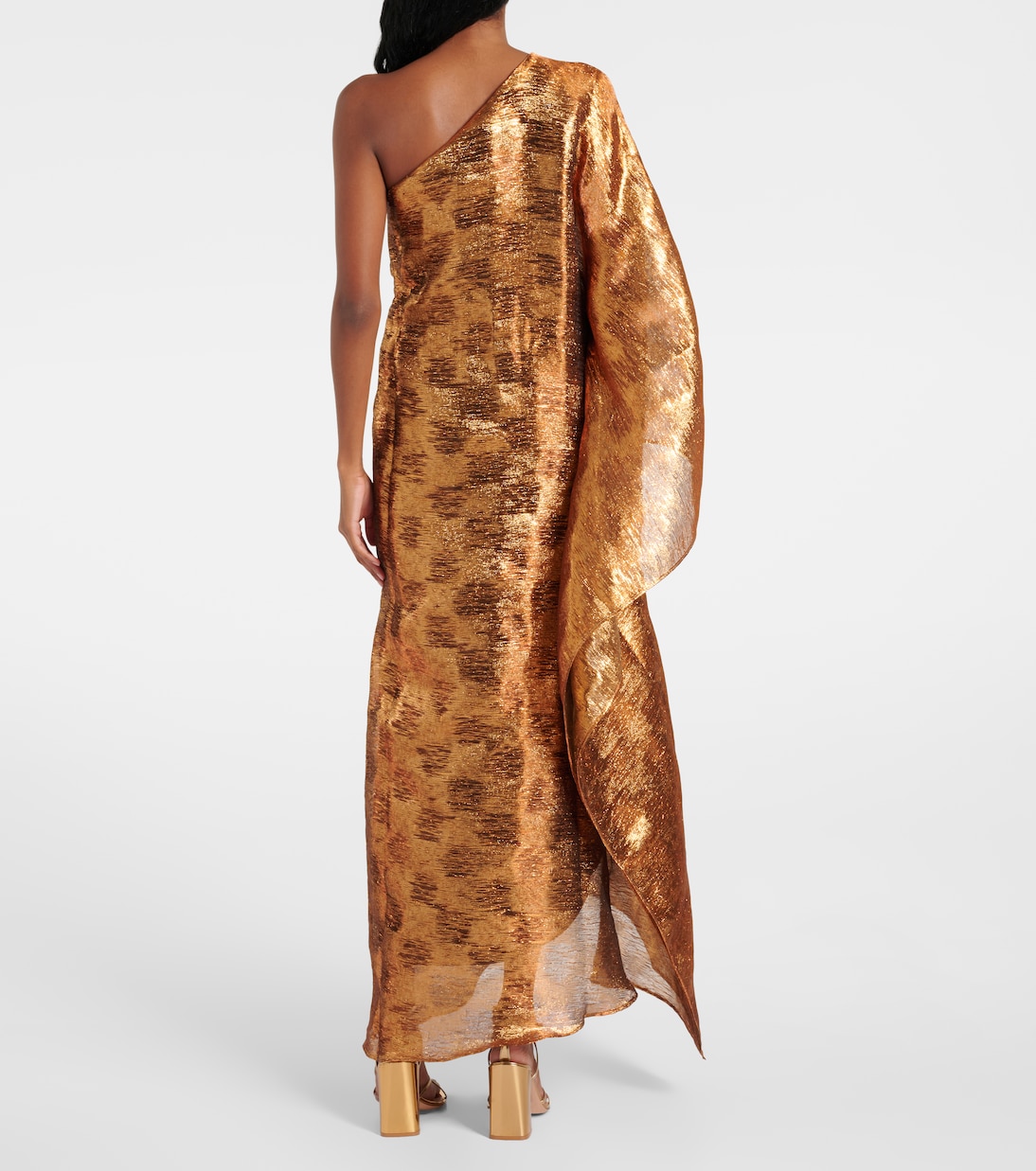 One-Shoulder-Robe Betsy aus Fil Coupé | Taller Marmo