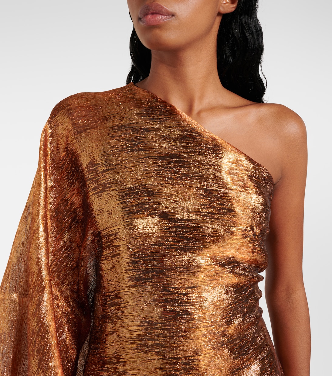 One-Shoulder-Robe Betsy aus Fil Coupé | Taller Marmo