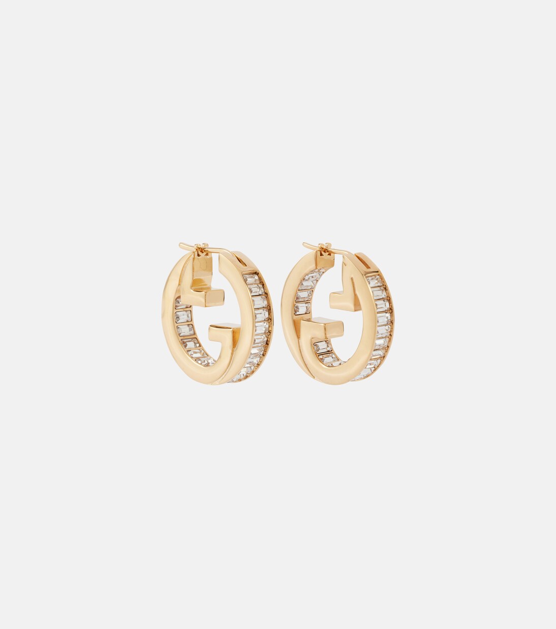 Gucci Blondie embellished hoop earrings | Gucci