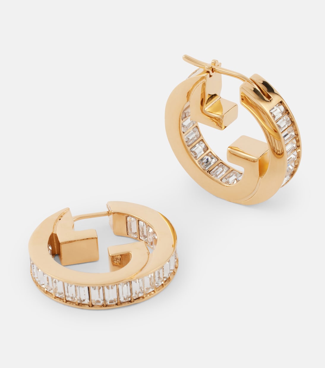 Gucci Blondie embellished hoop earrings | Gucci