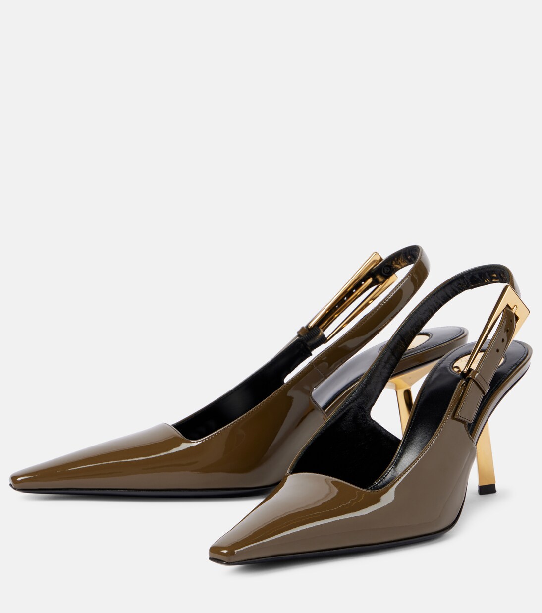 Lee 75 patent leather slingback pumps | Saint Laurent