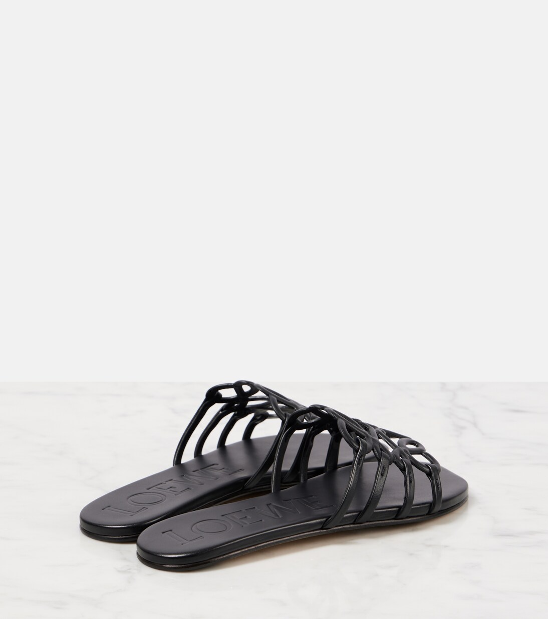 Petal Anagram leather slides | Loewe