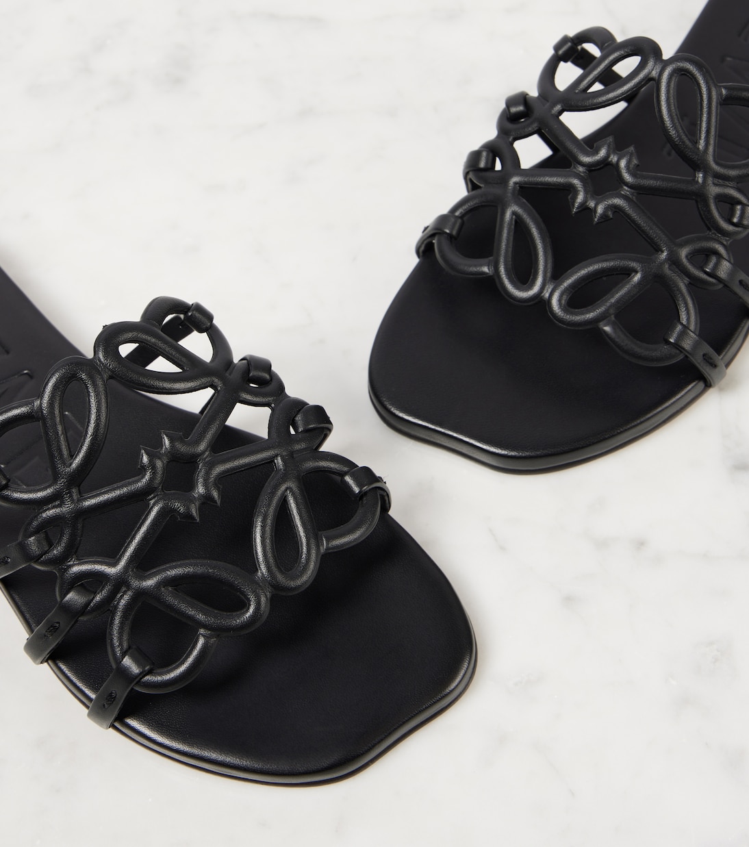 Petal Anagram leather slides | Loewe