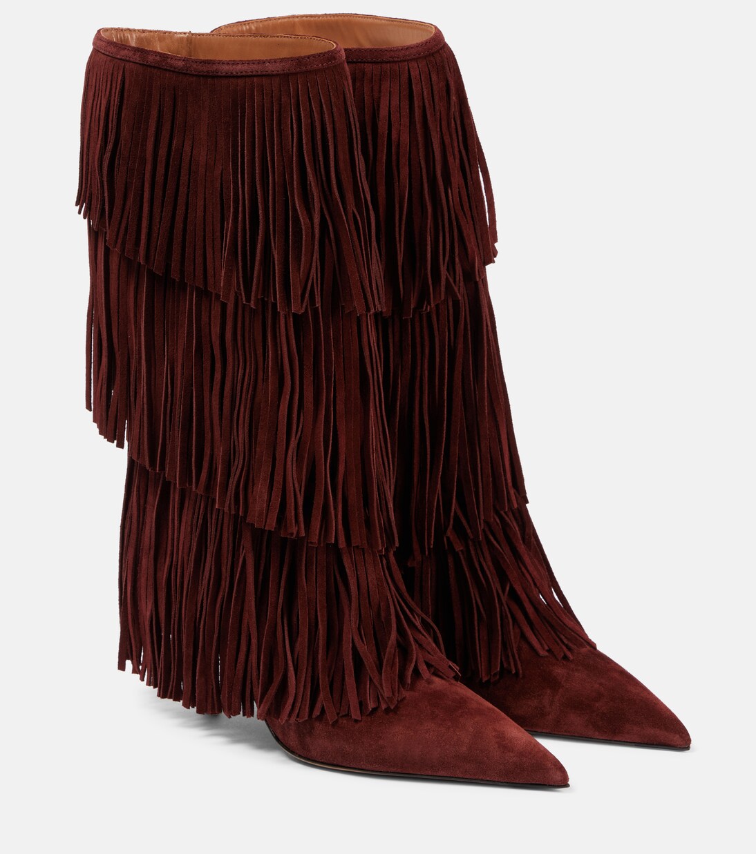 Jessie 75 fringed suede knee-high boots | Paris Texas