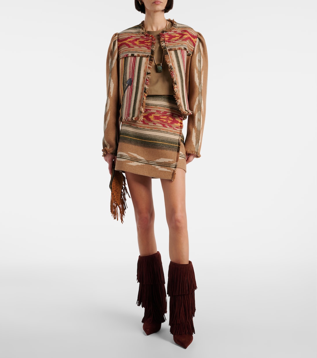 Jessie 75 fringed suede knee-high boots | Paris Texas