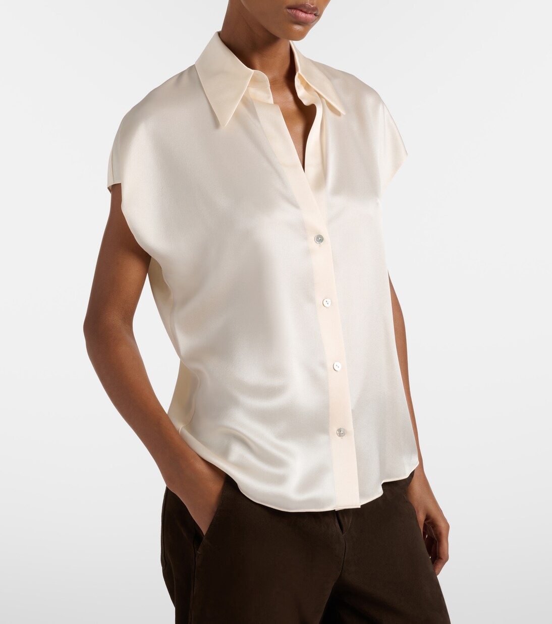 Blouse en satin de soie | Vince