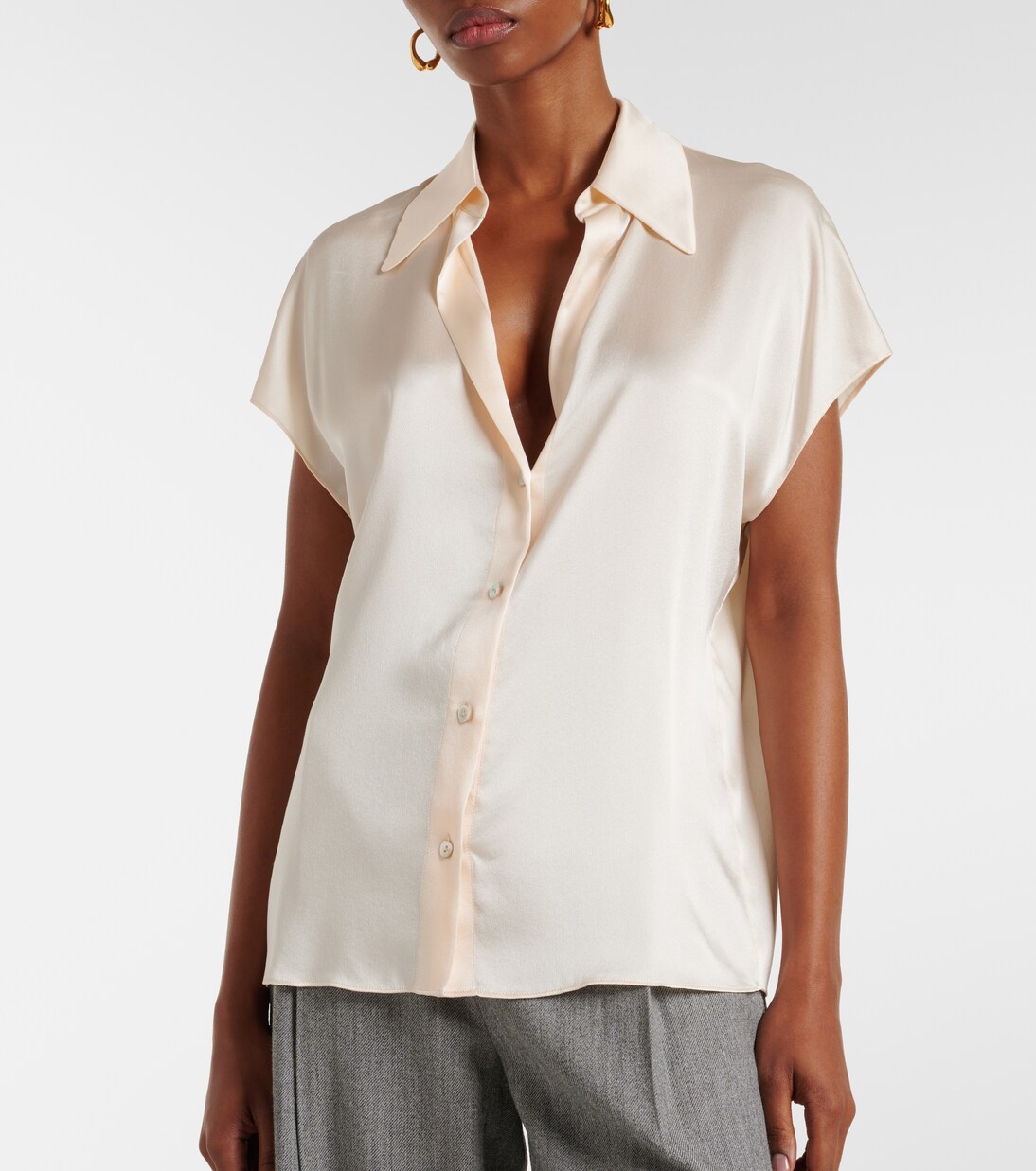 Blouse en satin de soie | Vince